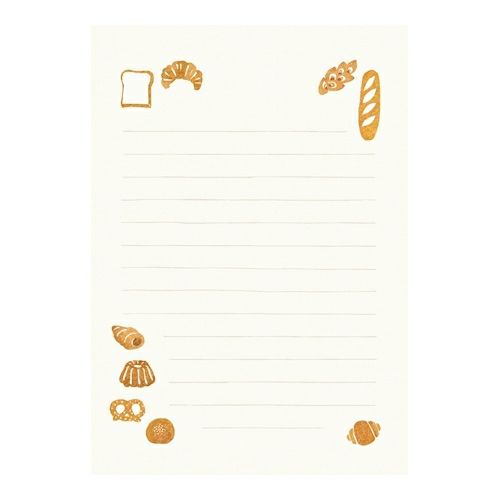 Furukawashiko Stamp Letter Set - Bread