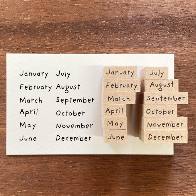 Stamp Marché Month Moji Stamp Set (Set of 12)