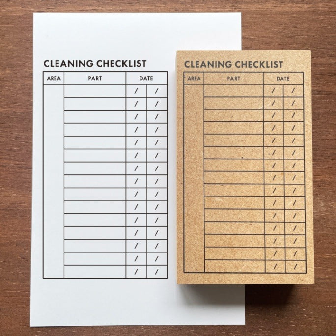 Stamp Marché Marle List Stamp - Cleaning Checklist