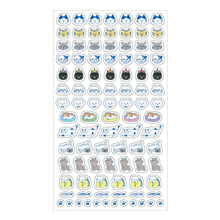 Furukawashiko Daily Seal Planner Sticker Sheet - Watashi Biyori - Pochitto Cat