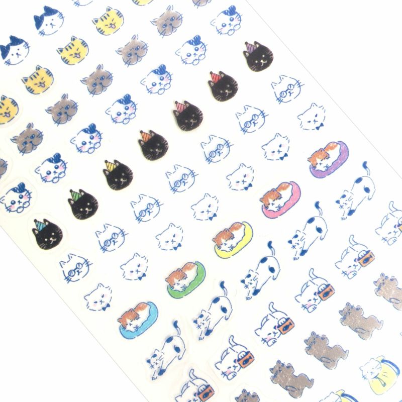 Furukawashiko Daily Seal Planner Sticker Sheet - Watashi Biyori - Pochitto Cat