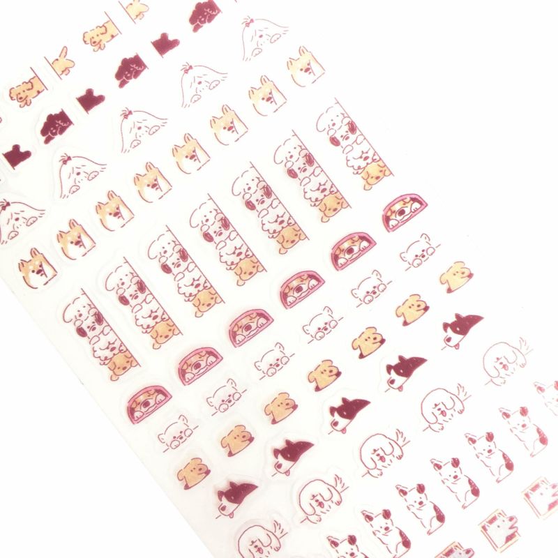Furukawashiko Daily Seal Planner Sticker Sheet - Watashi Biyori - Hyokkori Dog