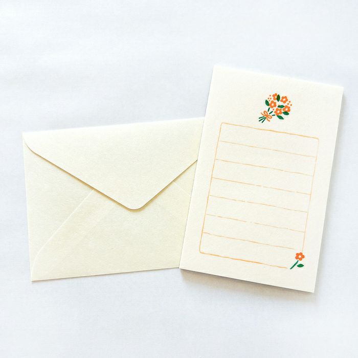 Furukawashiko Mini Letter Set - Orange Bouquet