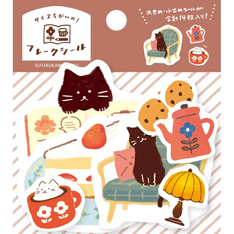 Furukawashiko Flake Stickers - Watashi Biyori - Relaxing Time
