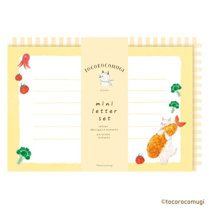 Furukawashiko Tocorocomugi Mini Letter Set - Picnic