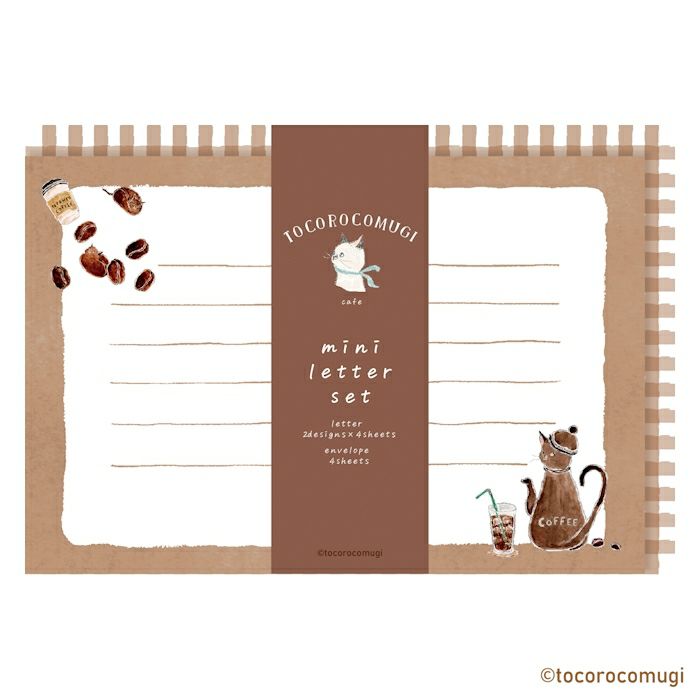 Furukawashiko Tocorocomugi Mini Letter Set - Cafe
