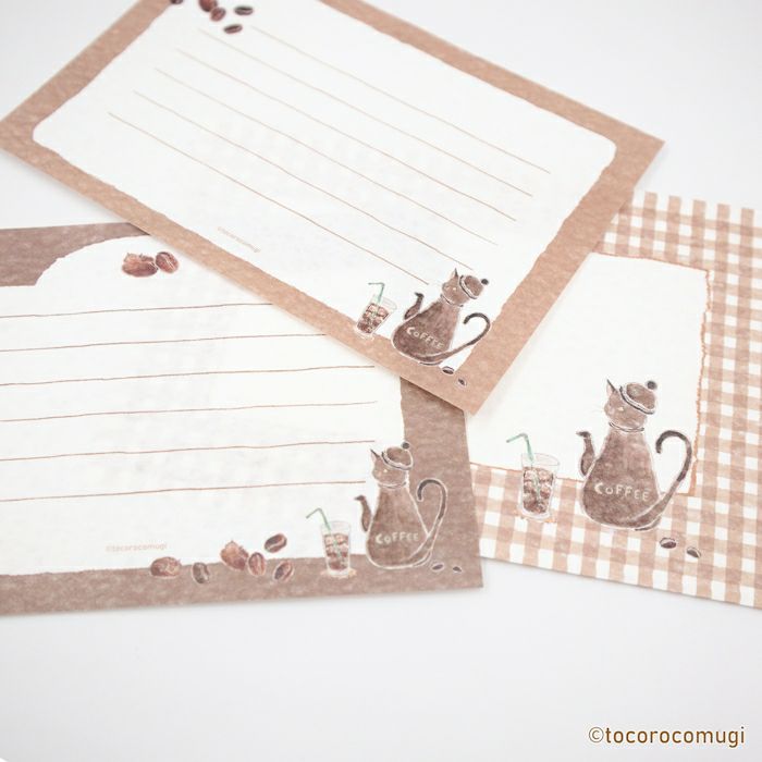 Furukawashiko Tocorocomugi Mini Letter Set - Cafe