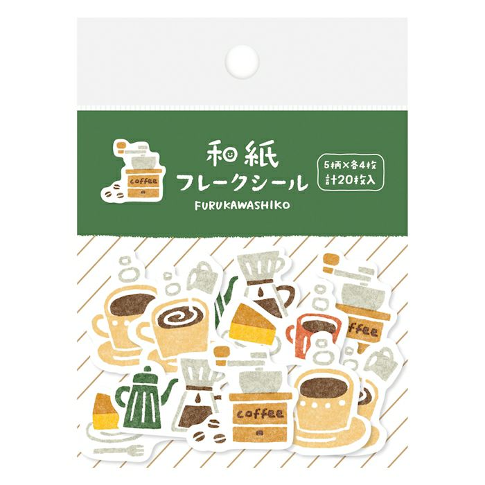 Furukawashiko Flake Stickers - Coffee