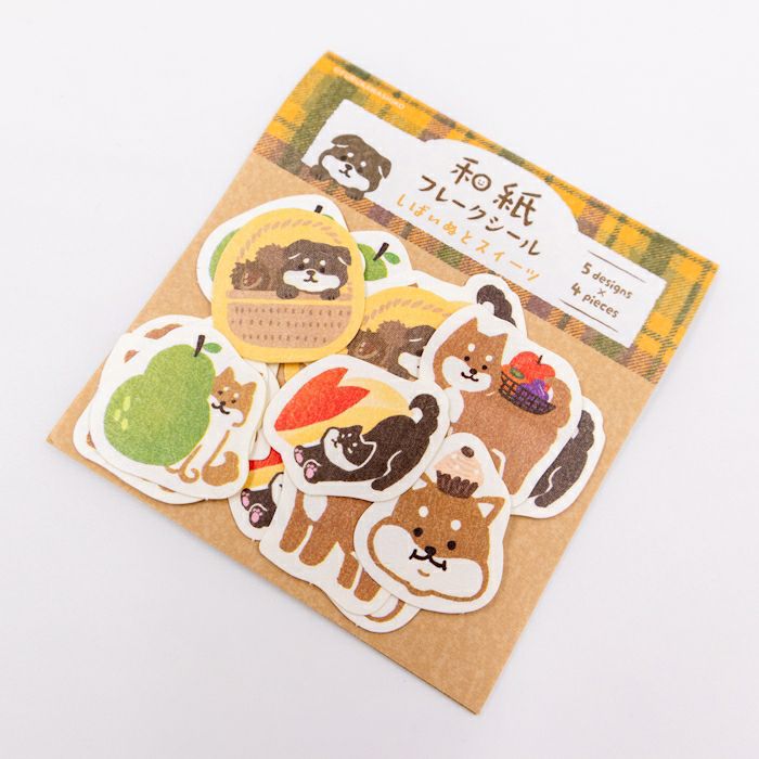 Furukawashiko Flake Stickers - Shiba Inu and Sweets