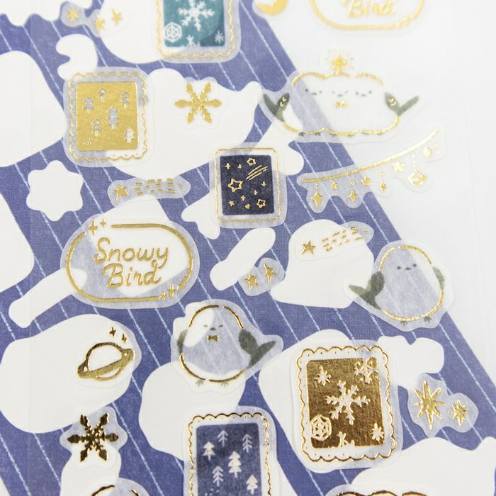 Furukawashiko Foil Sticker Sheet - Star and Bird