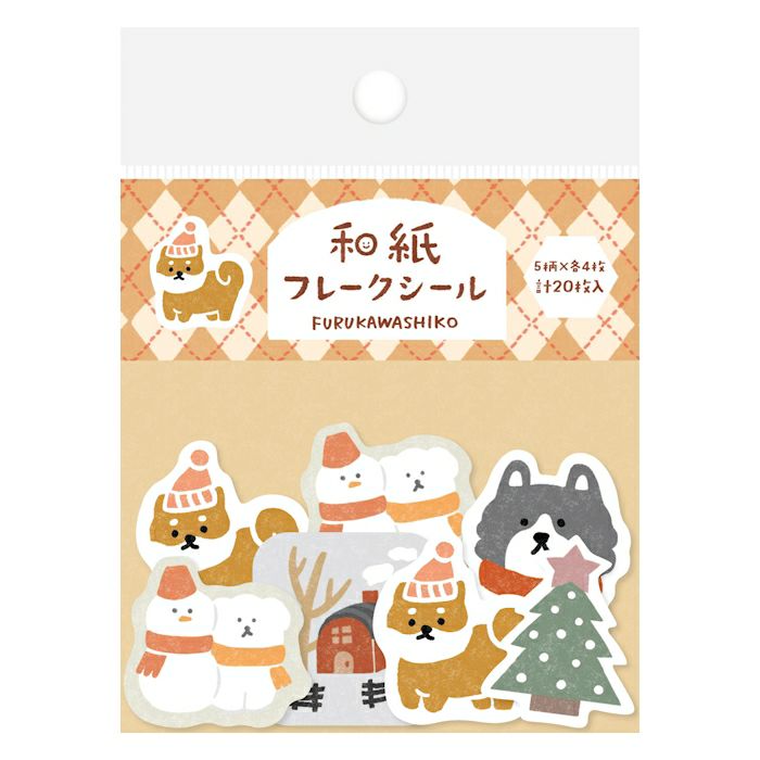 Furukawashiko Flake Stickers - Inu and Snow