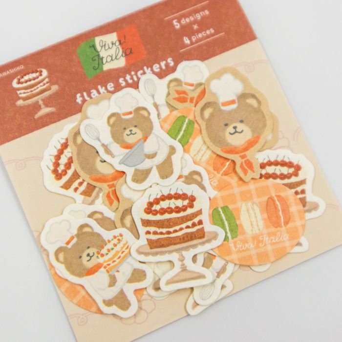 Furukawashiko Flake Stickers - Dessert Bear