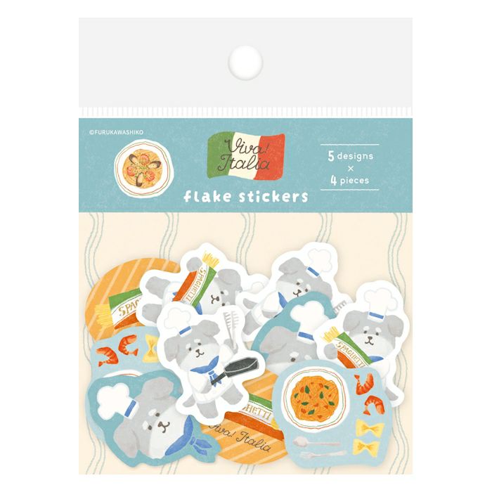 Furukawashiko Flake Stickers - Pasta Dog