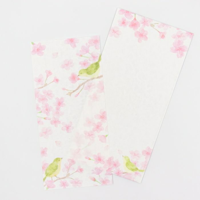 Furukawashiko Today's Letter - Cherry Blossoms and Japanese Warblers