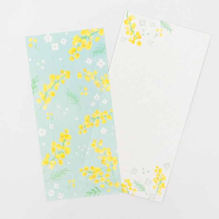 Furukawashiko Today's Letter - Mimosas and White Flowers