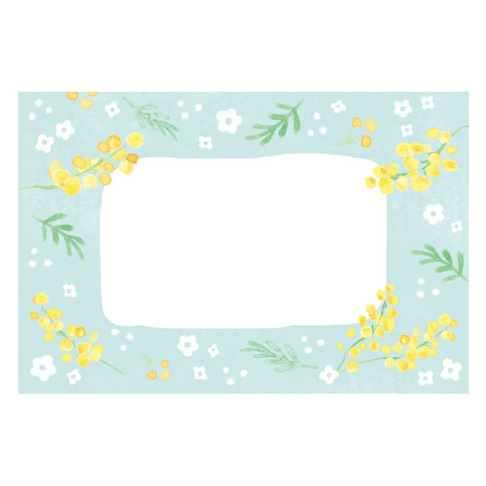 Furukawashiko Today's Letter Set - Mimosas and White Flowers