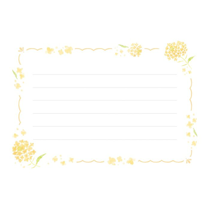 Furukawashiko Mini Horizontal Letter Set - Nanohana Flowers