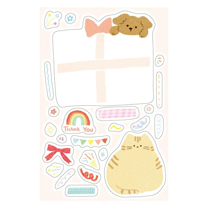 Furukawashiko Message Sticker Sheet - Animals