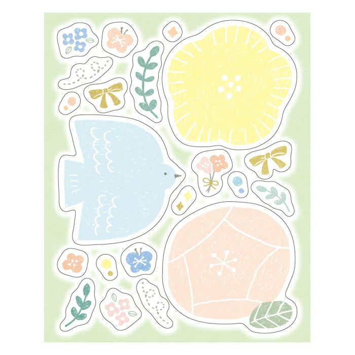 Furukawashiko Message Sticker Sheet - Flower