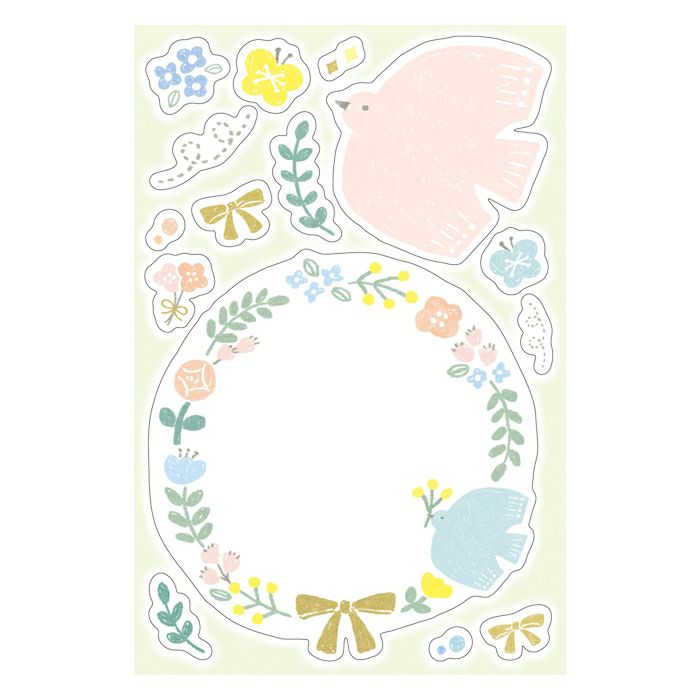 Furukawashiko Message Sticker Sheet - Flower