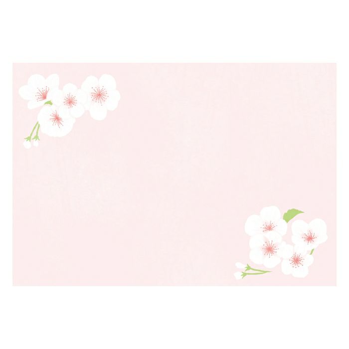 Furukawashiko Mini Horizontal Letter Set - White Sakura