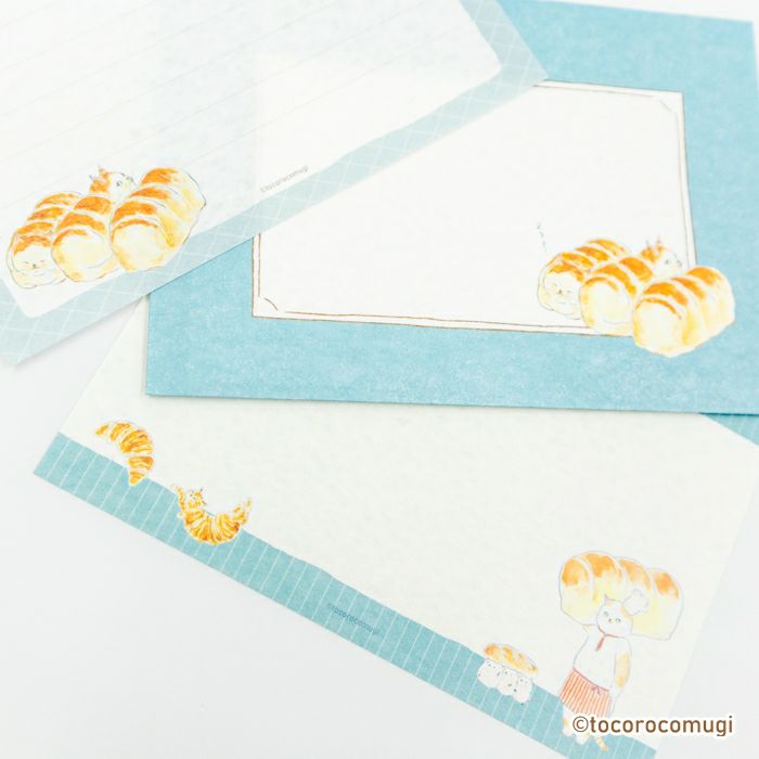 Furukawashiko Tocorocomugi Mini Horizontal Letter Set - Bread