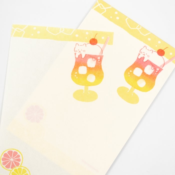 Furukawashiko Mini Letter Set - Animal Sweets Workshop - Soda Cat