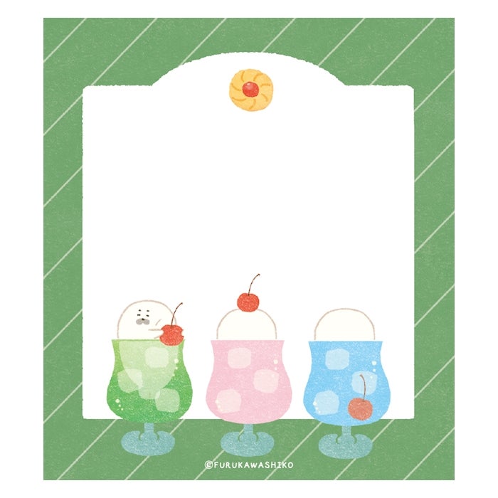 Furukawashiko Sweets Animal Workshop Memo Pads - Cream Seal