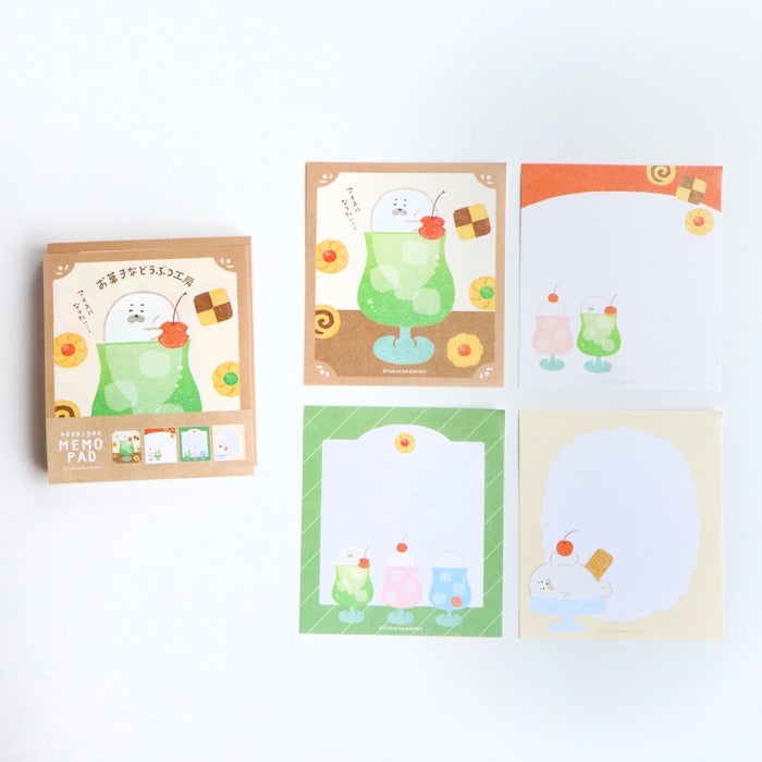 Furukawashiko Sweets Animal Workshop Memo Pads - Cream Seal