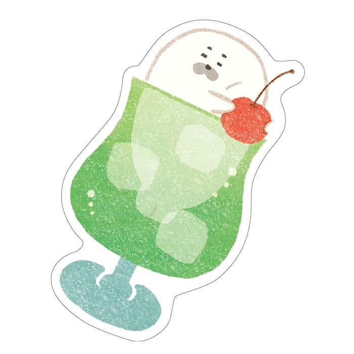 Furukawashiko Sweets Animal Workshop Sticker Set - Cream Seal