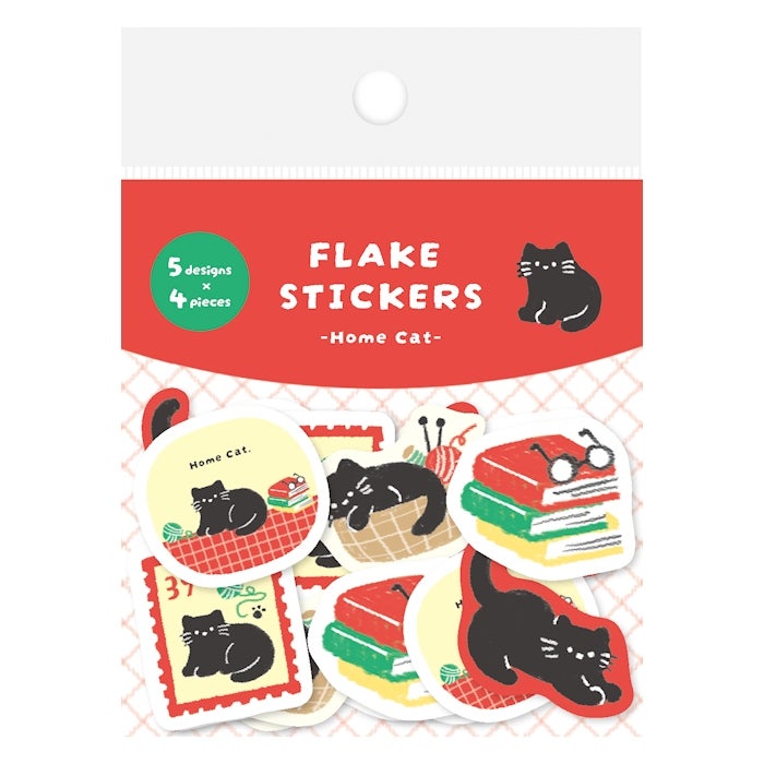 Furukawashiko Flake Stickers - House and Cat