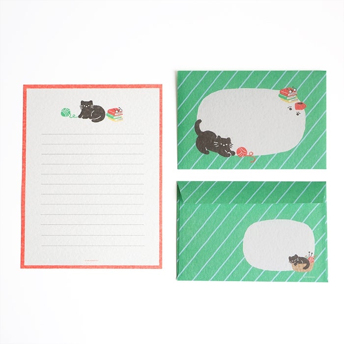 Furukawashiko Today's Letter Set - House and Cat