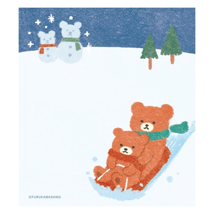 Furukawashiko Memo Pad - Snow and Bear