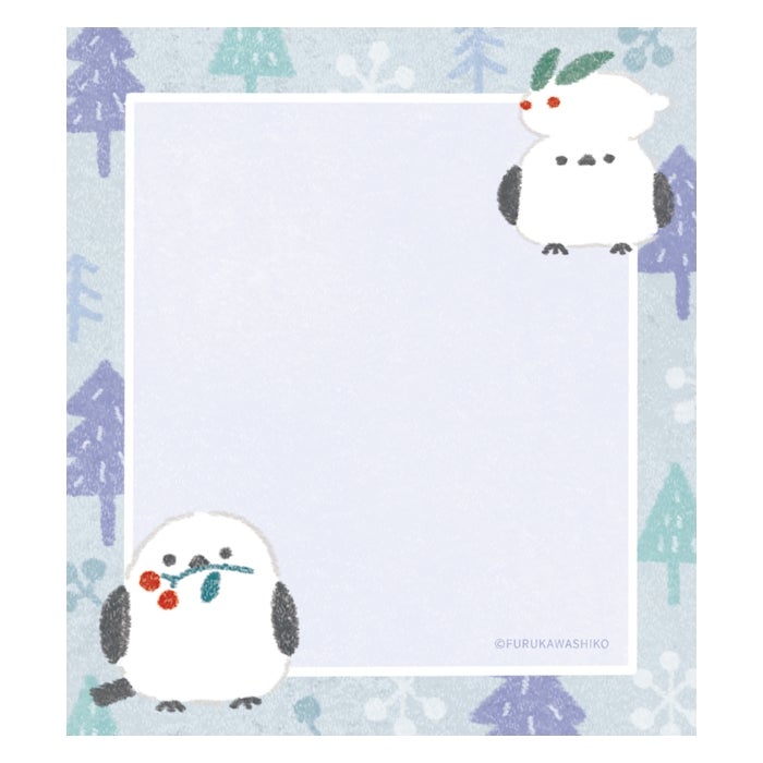 Furukawashiko Memo Pad - Snow and Bird