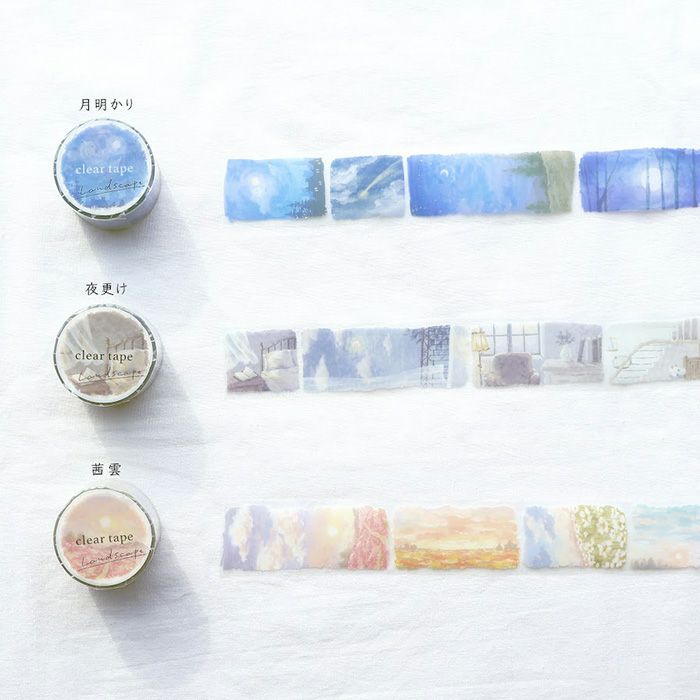 Mind Wave Clear Washi Tape - Landscape Series - Moonlight
