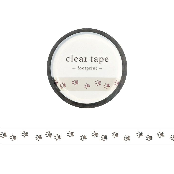 Mind Wave Clear Washi Tape - Pawprints