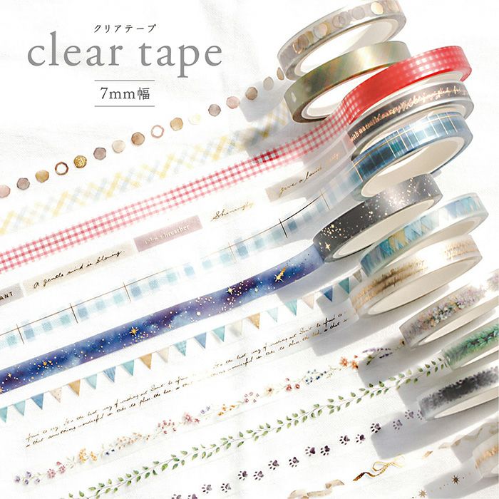 Mind Wave Clear Washi Tape - Pawprints