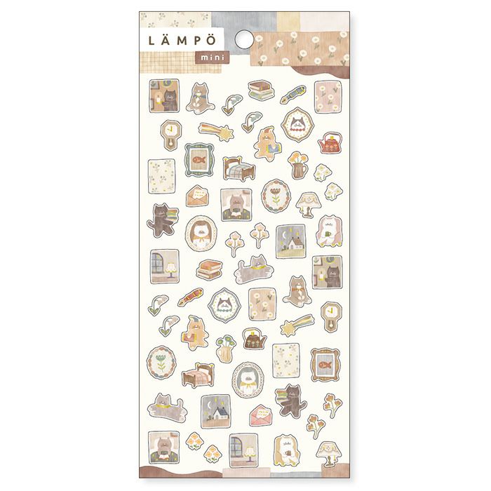 Mind Wave Lampo Mini Stickers - Cat and Night
