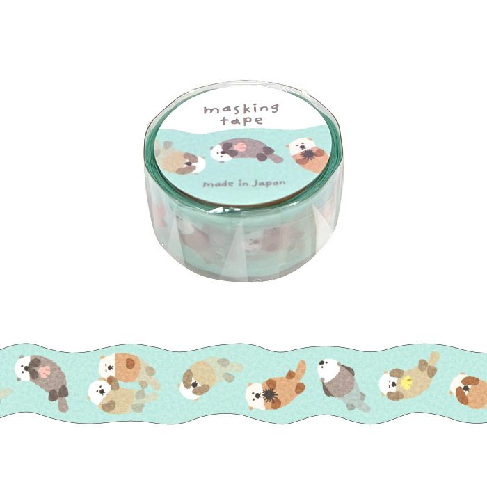 Mind Wave Die-Cut Hokkori Masking Tape - Sea Otter