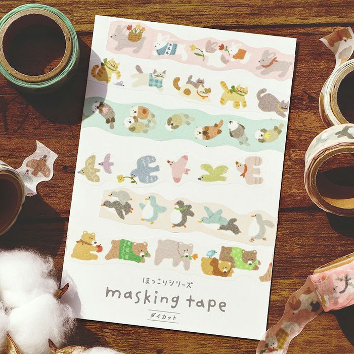 Mind Wave Die-Cut Hokkori Masking Tape - Sea Otter