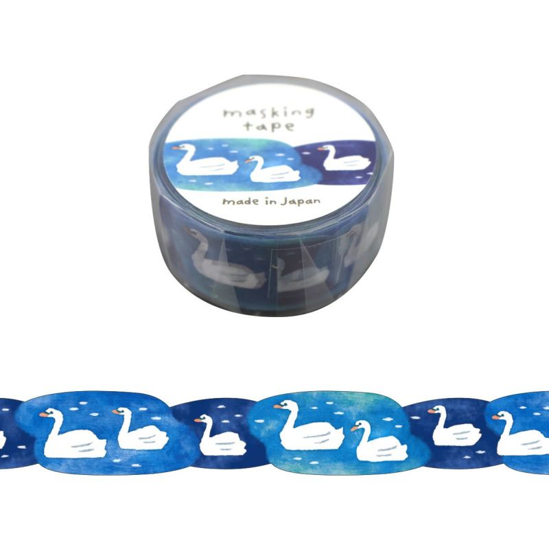 Mind Wave Die-Cut Vivid Color Masking Tape - Swan
