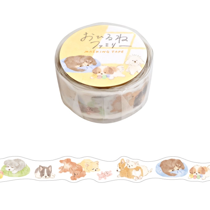 Mind Wave Ohirune Family Die-Cut Masking Tape - Inukai Family