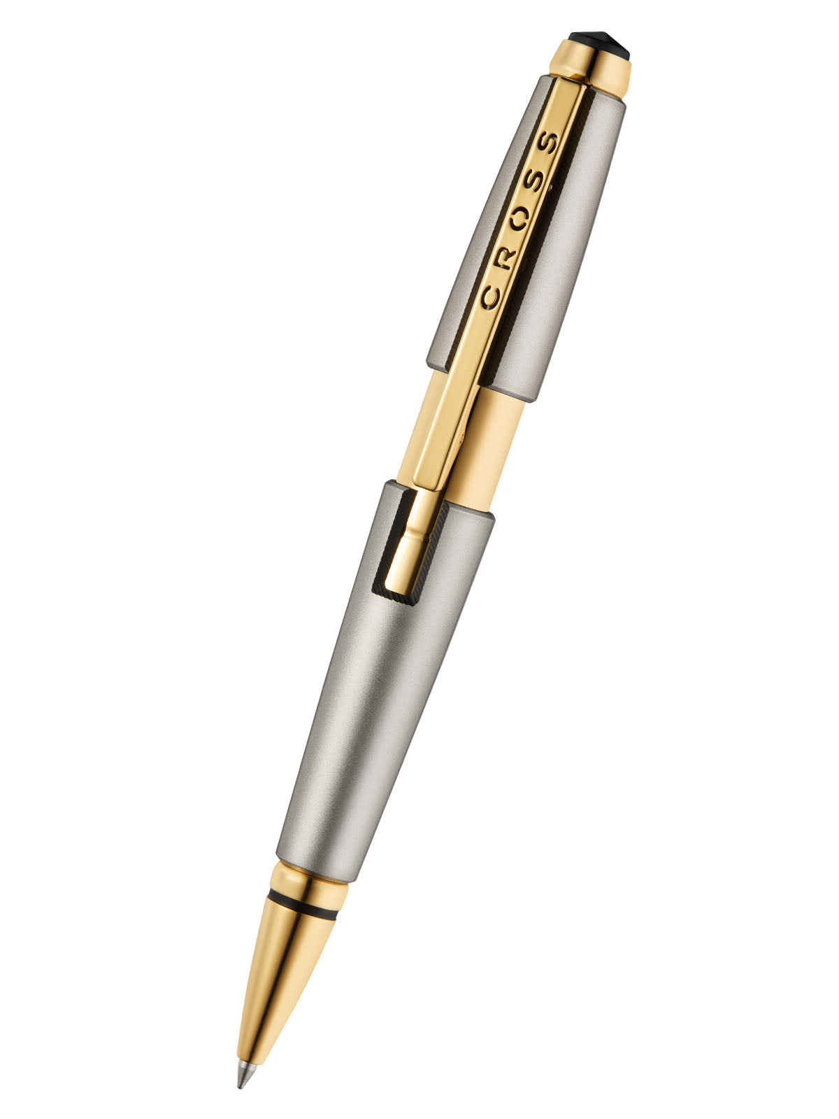 Edge Sonic Titanium Lacquer with Gold PVD Rollerball Pen Top