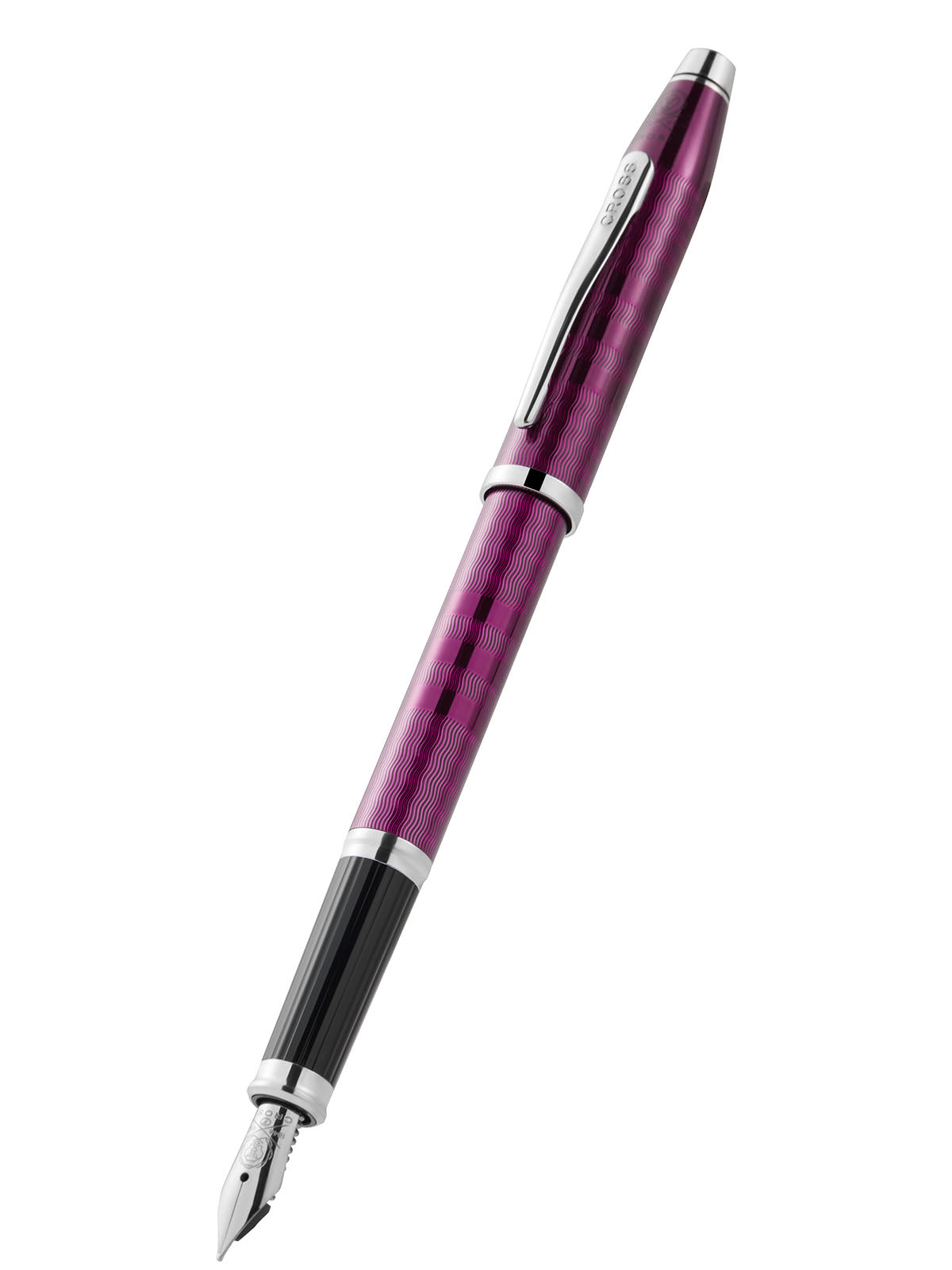 Century II Midnight Plum Fountain Pen - tilt view