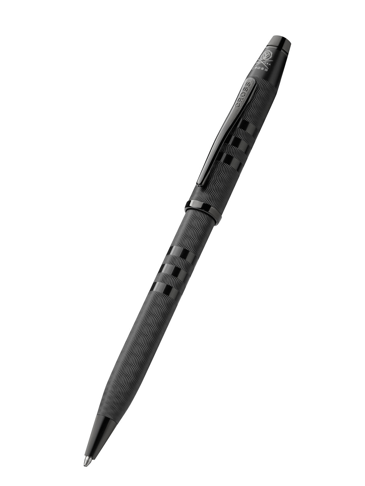 Century II Midnight Black Ballpoint Pen - tilt view