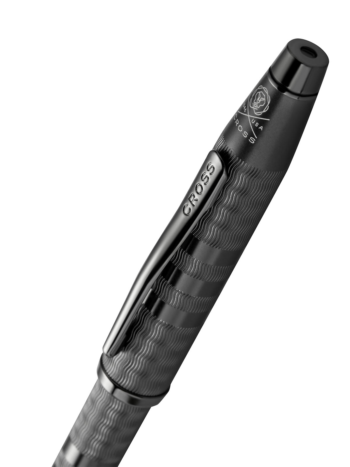 Century II Midnight Black Ballpoint Pen - cap detail