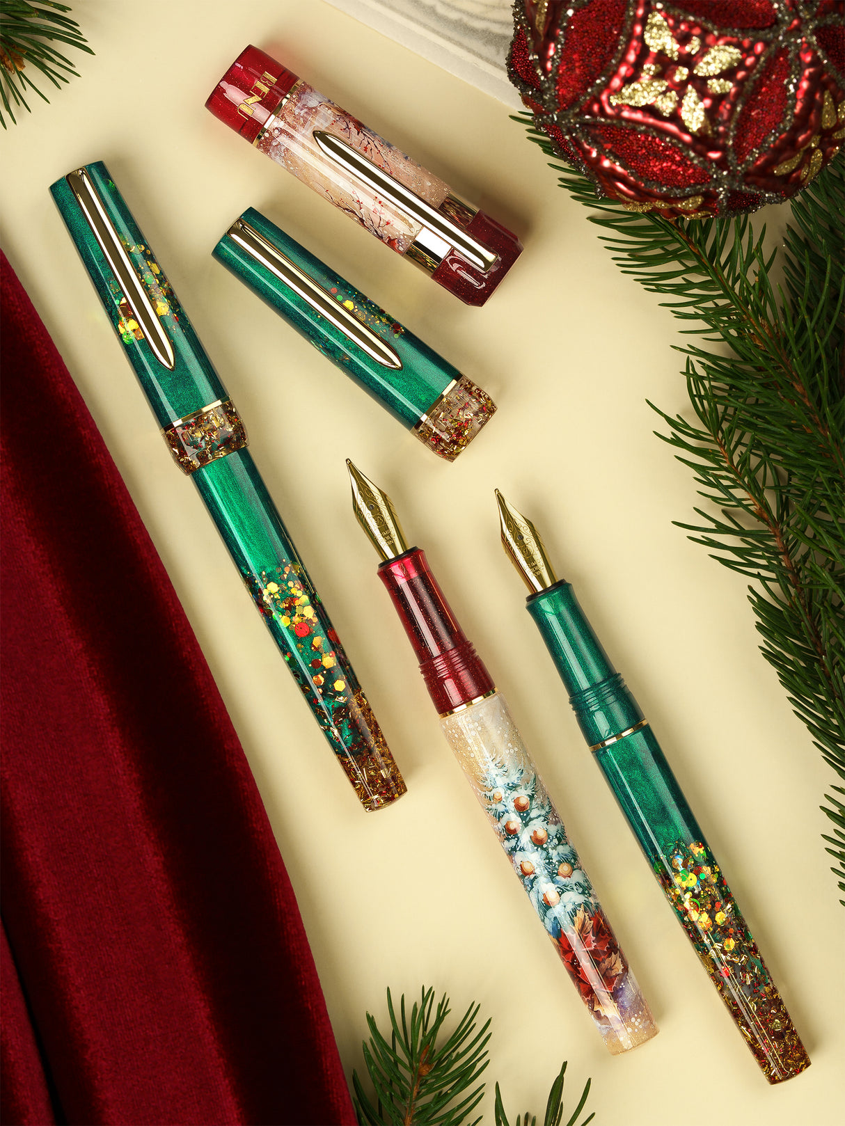 Benu Haute Collection Fountain Pen - Noel in Snow (Christmas Limited Edition)