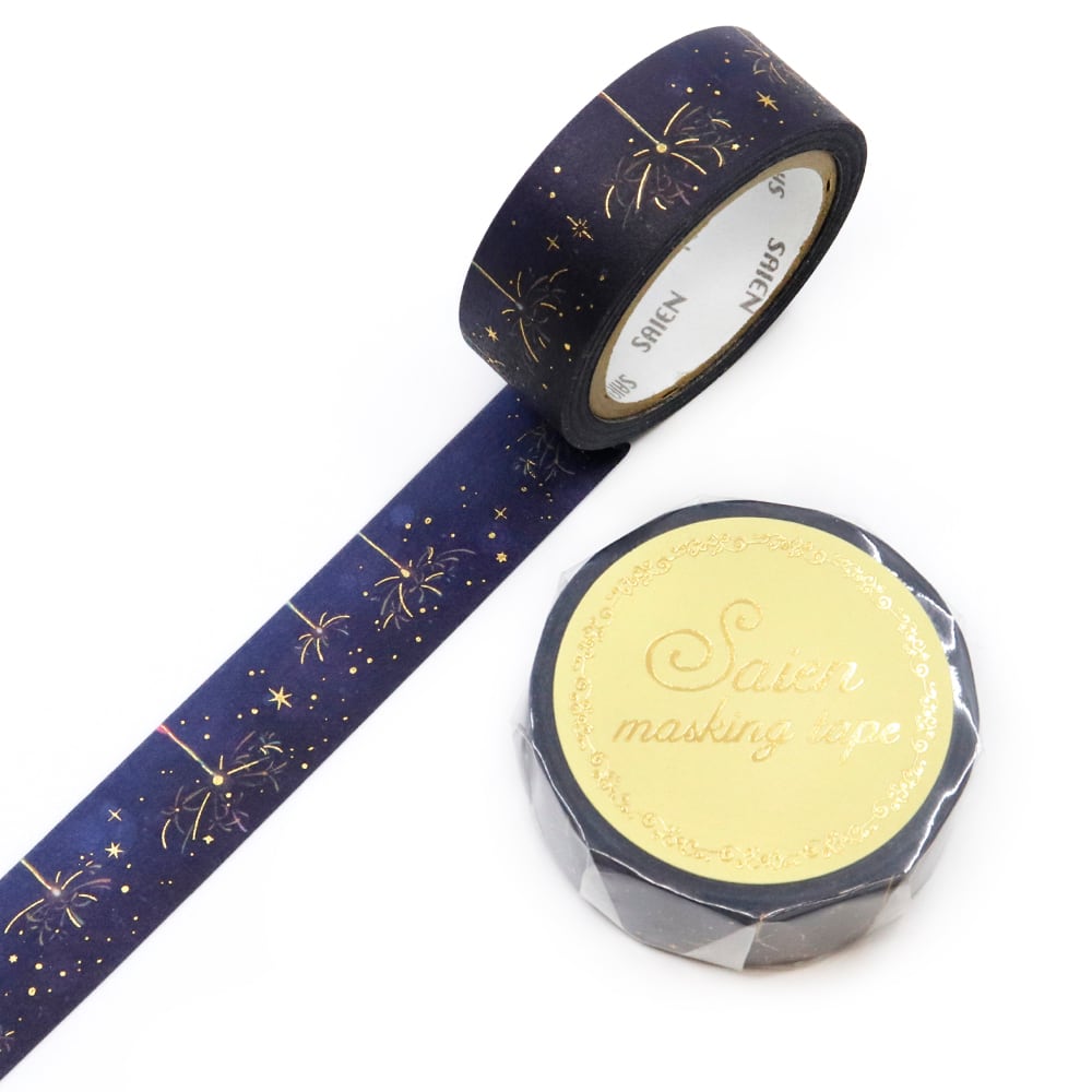 Kamiiso Washi Tape - Sparklers (Gold Foil)