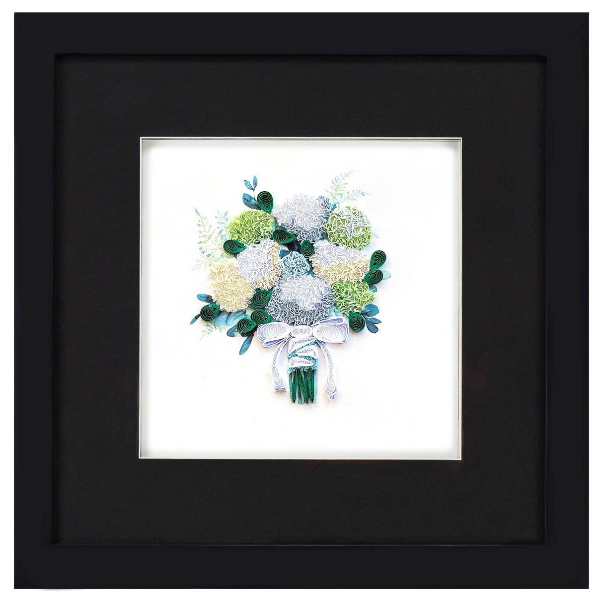 Quilled Hydrangea Wedding Bouquet Greeting Card