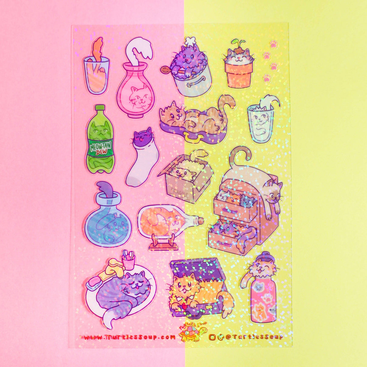 Liquid Cats Vinyl Sticker Sheet